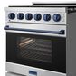 Thor Kitchen Gordon Ramsay 4.6 Cu. Ft. Professional Liquid Propane Range with Blue Handle Kit in Stainless Steel, , large