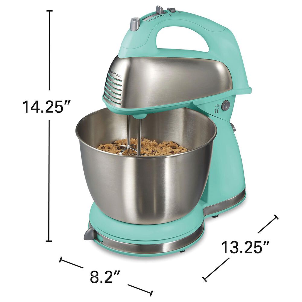 Hamilton Beach 6 Speed Hand/Stand Mixer Aqua Blue Shop NFM