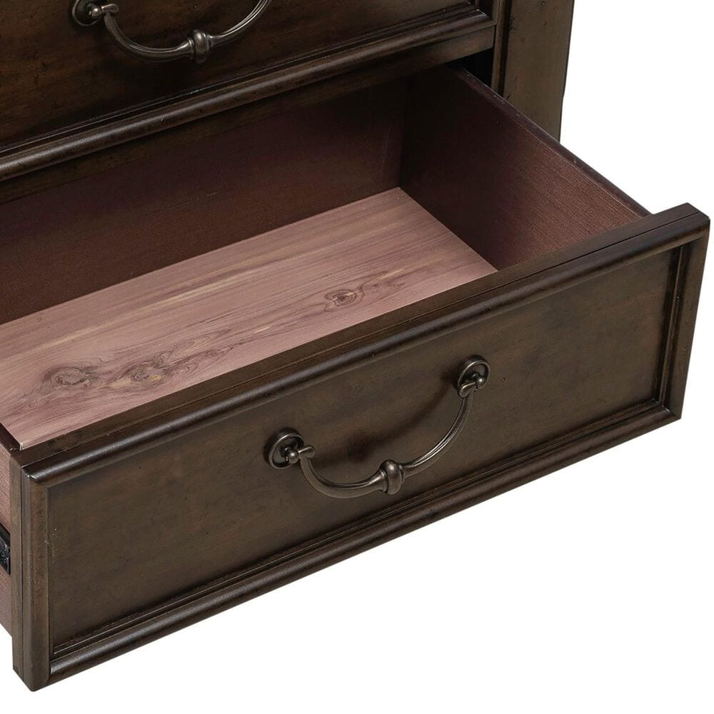 Belle Furnishings Arden Road 3-Drawer Nightstand with Charging Station in Satin Cherry, , large
