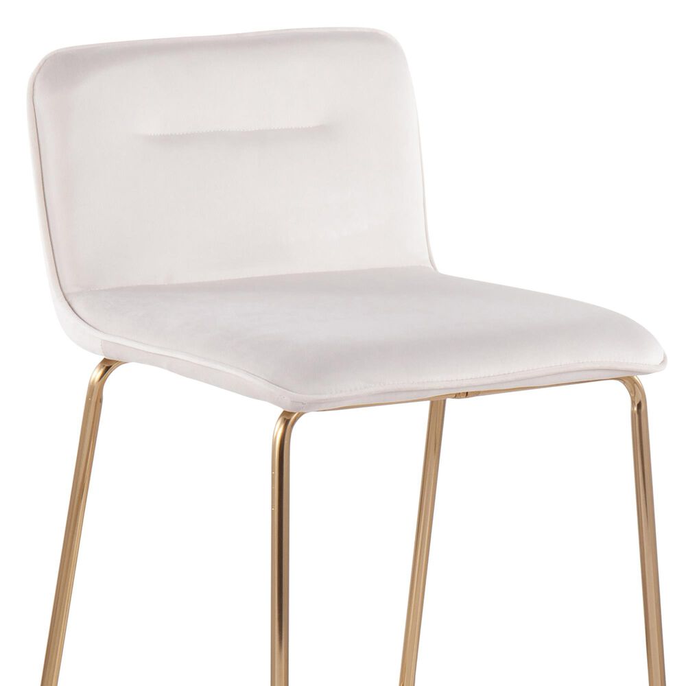 Lumisource Casper Counter Stool in Cream and Gold &#40;Set of 2&#41;, , large