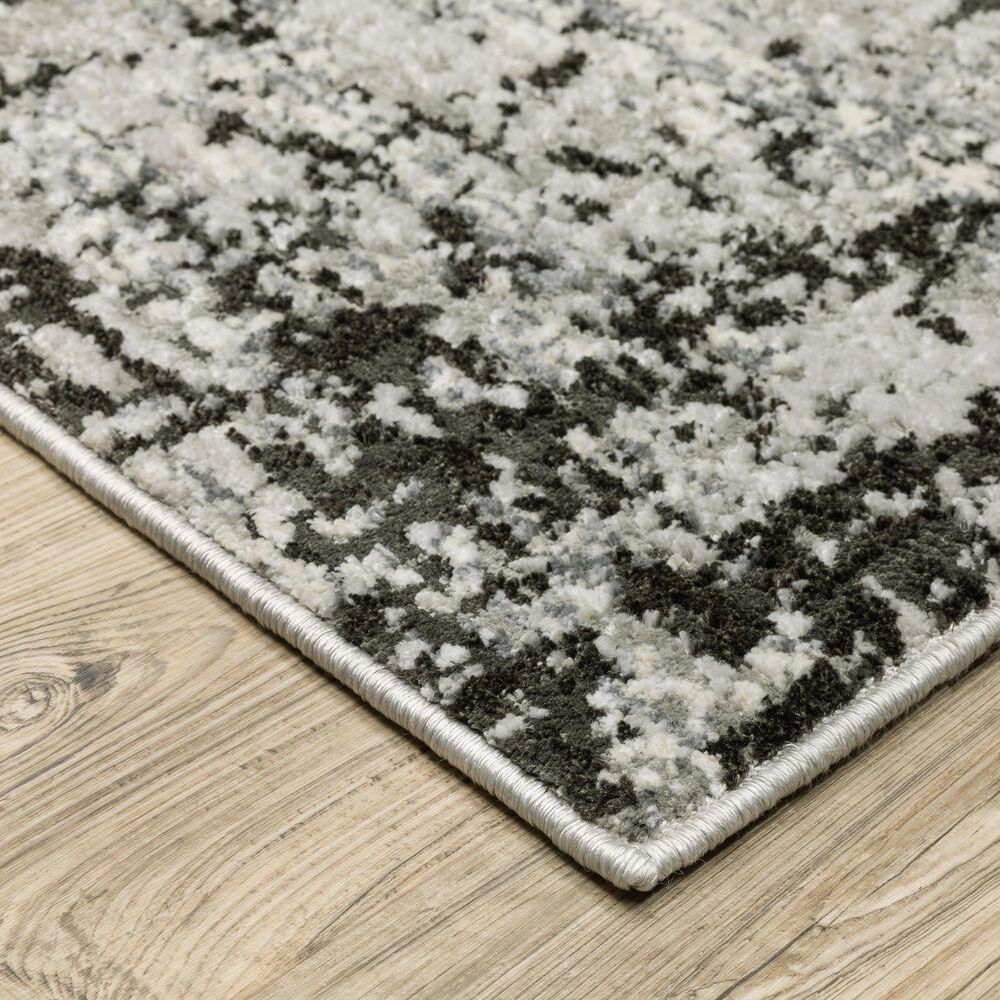 Oriental Weavers Caravan Greyed Out 5&#39;3&quot; x 7&#39;6&quot; Grey and Black Area Rug, , large