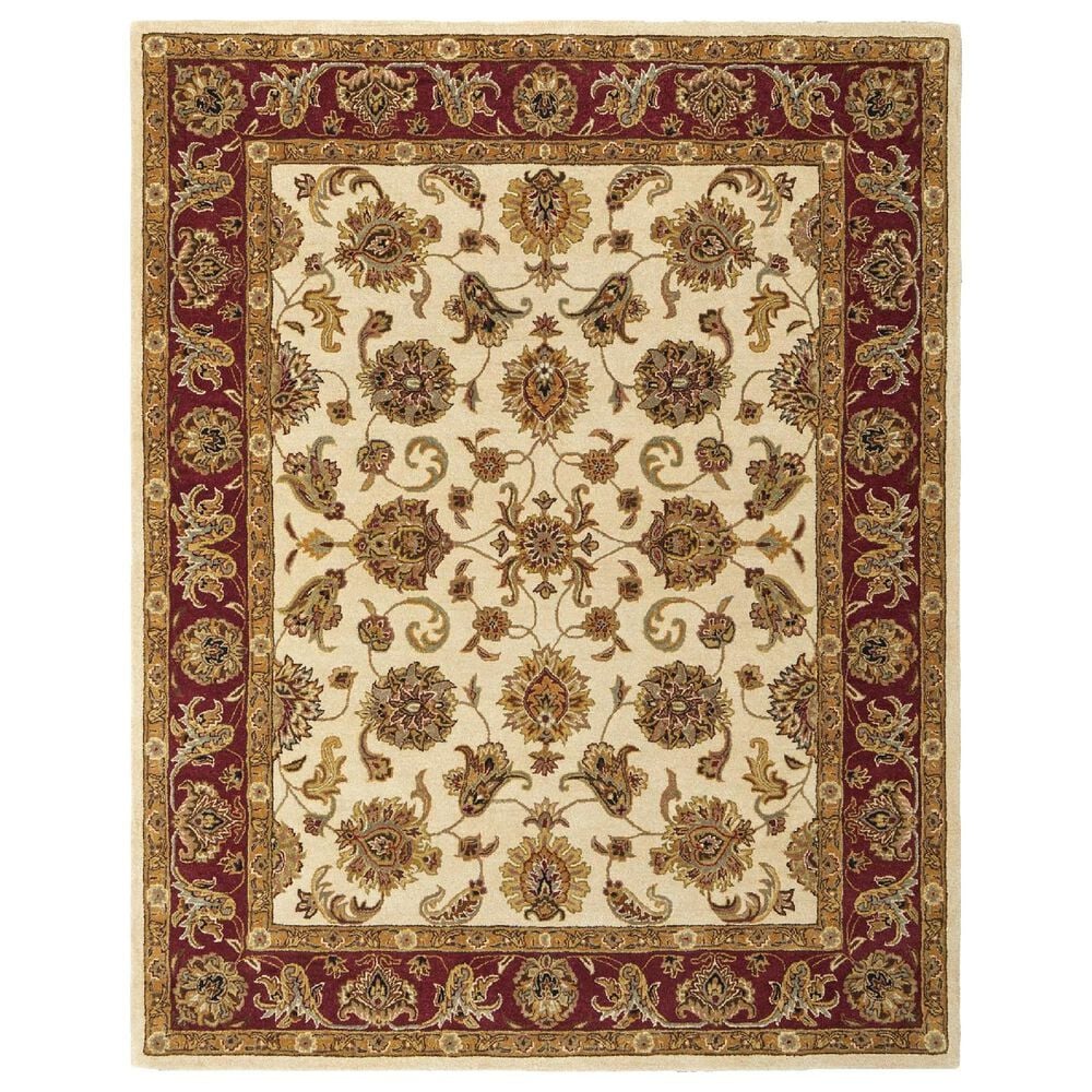 Feizy Rugs Wagner Ivory and Red 8&#39; x 10&#39; Area Rug, , large