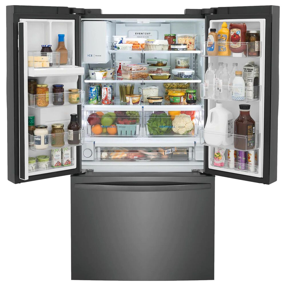 Frigidaire 27.8 Cu. Ft. Freestanding French Door Refrigerator in Black Stainless Steel, , large