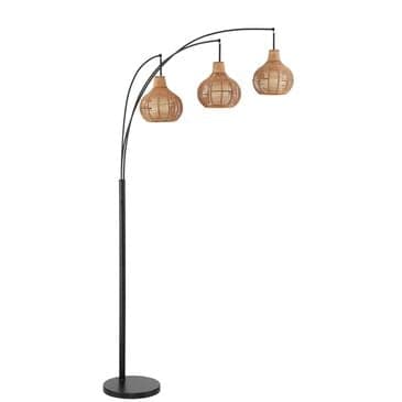 Lite Source Paige 3-Lite Arc Lamp in Black, , large