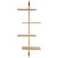 Maple and Jade 15" Handmade Wall Shelf in Light Brown, , large