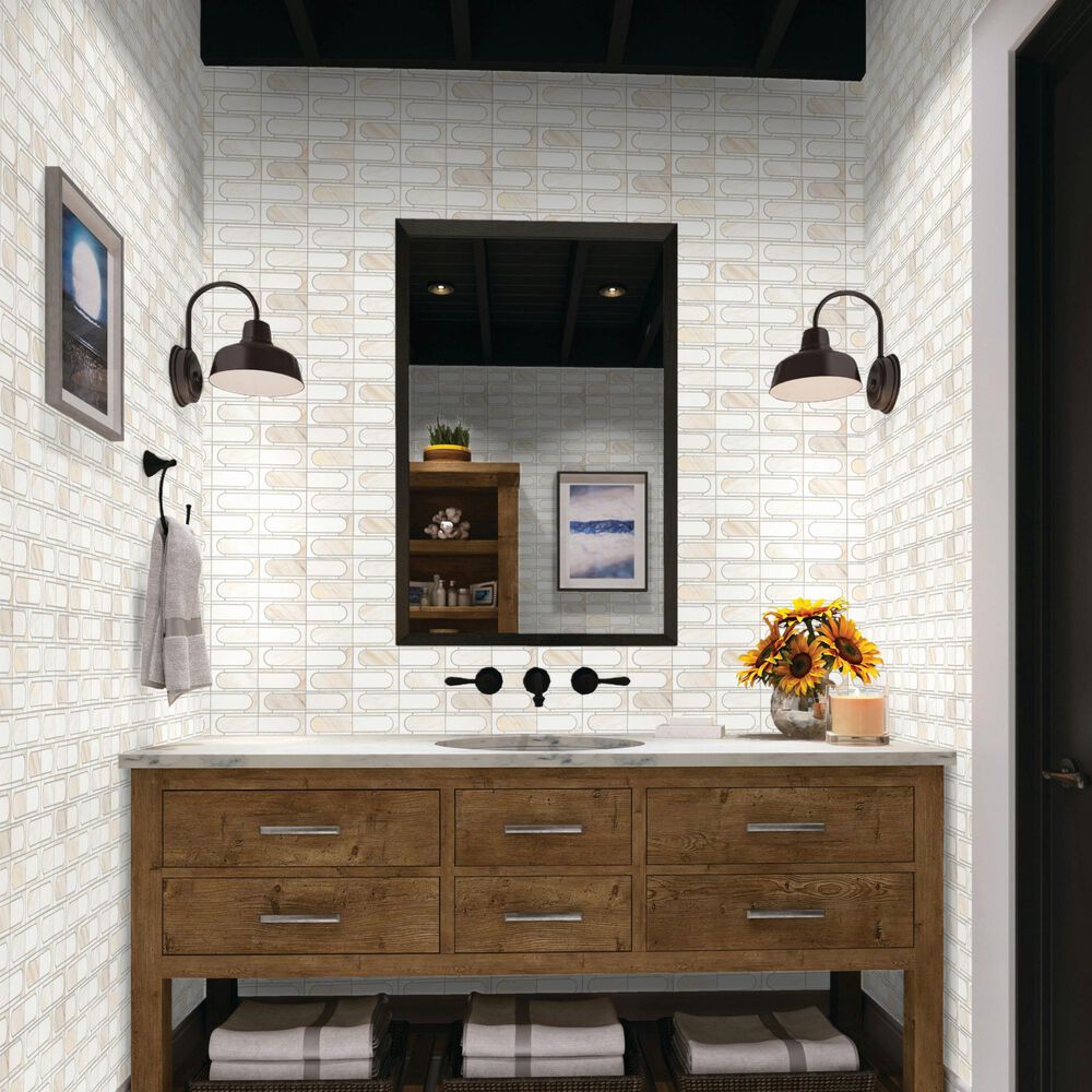 Dal-Tile Perfit Mossaix Namaste &amp; Thassos Capsule 12&quot; x 18&quot; Mosaic Tile, , large