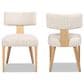 Jennifer Taylor Home Louise Side Chair with Travertine Beige Cushion in White Washed and Natural (Set of 2), , large