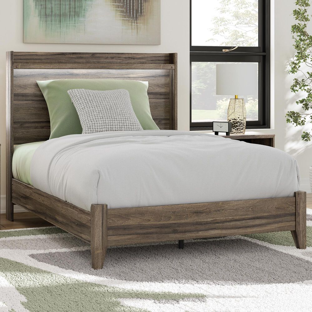 Ashley Elbrim Full Panel Bed in Weathered Brown, , large
