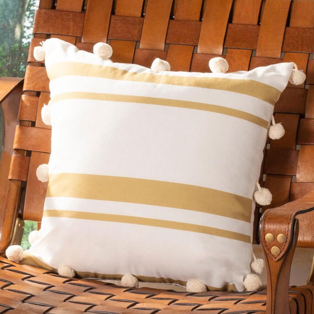 Safavieh Jirina Pillow in White/Gold, , large