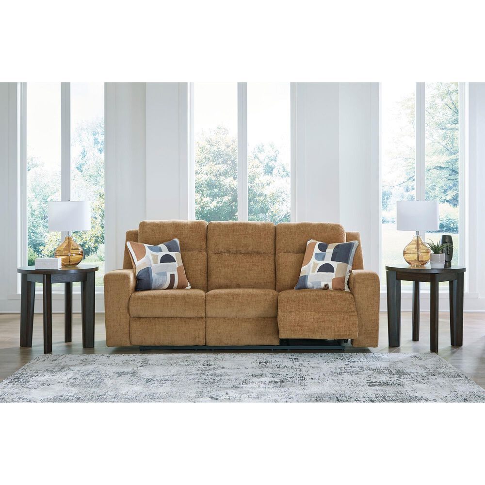 Ashley Kanlow Manual Reclining Sofa in Honey, , large