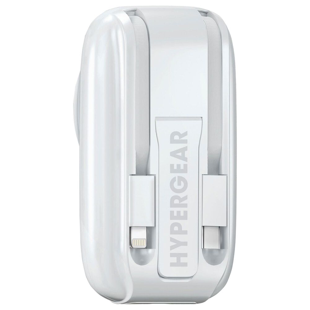 Hypercel Mag Grip Go 5000mAh Magnetic Wireless Fast Charge Power Bank in White, , large