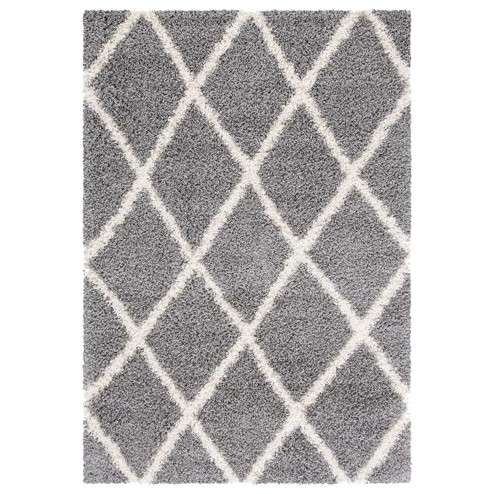 Safavieh Venus Shag VNS681J 8" x 10" Grey and Ivory Area Rug, , large