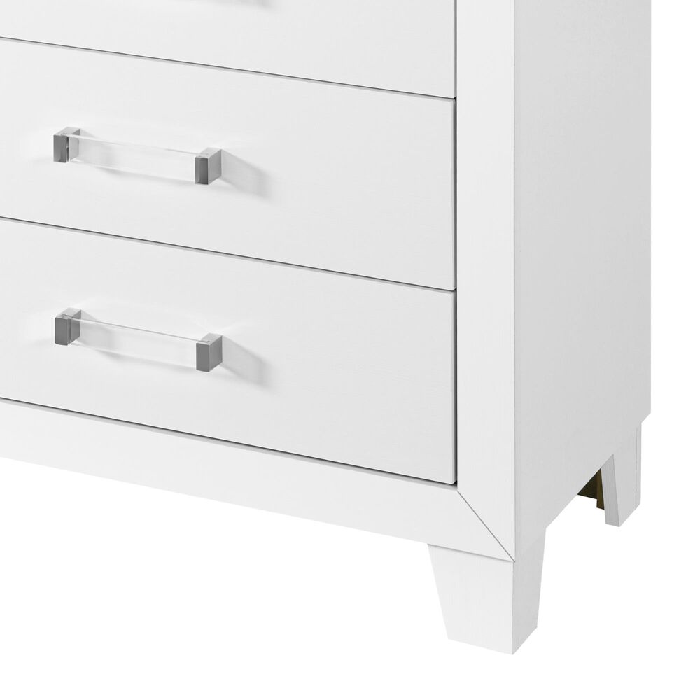 Global Furniture USA Luccia 5-Drawer Chest in White, , large