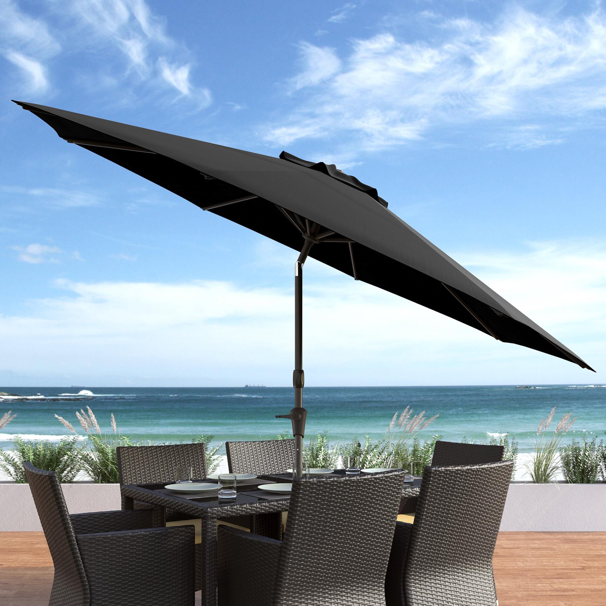 Wind resistant sale patio umbrella