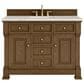 James Martin Vanities Brookfield 48" Single Bathroom Vanity in Honey Oak with 3 cm Victorian Silver Quartz Top and Rectangular Sink, , large