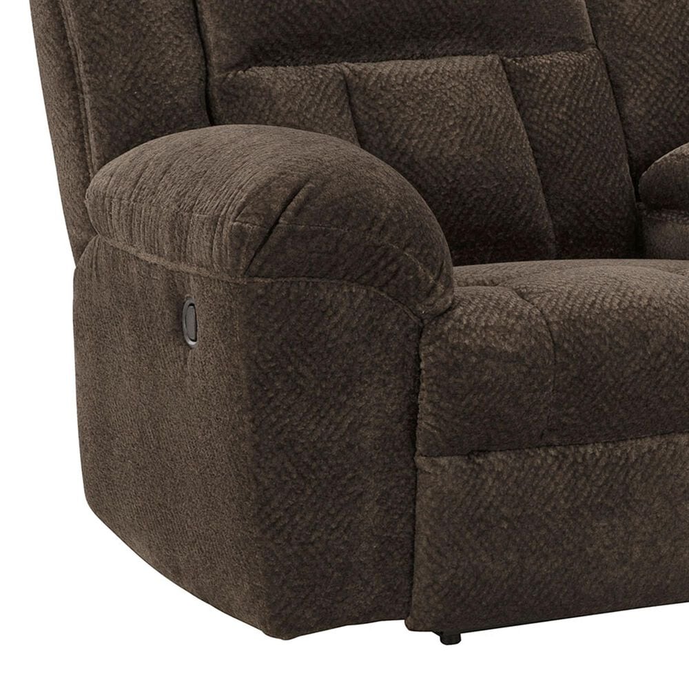 Ashley Frohn Manual Reclining Loveseat in Chocolate, , large