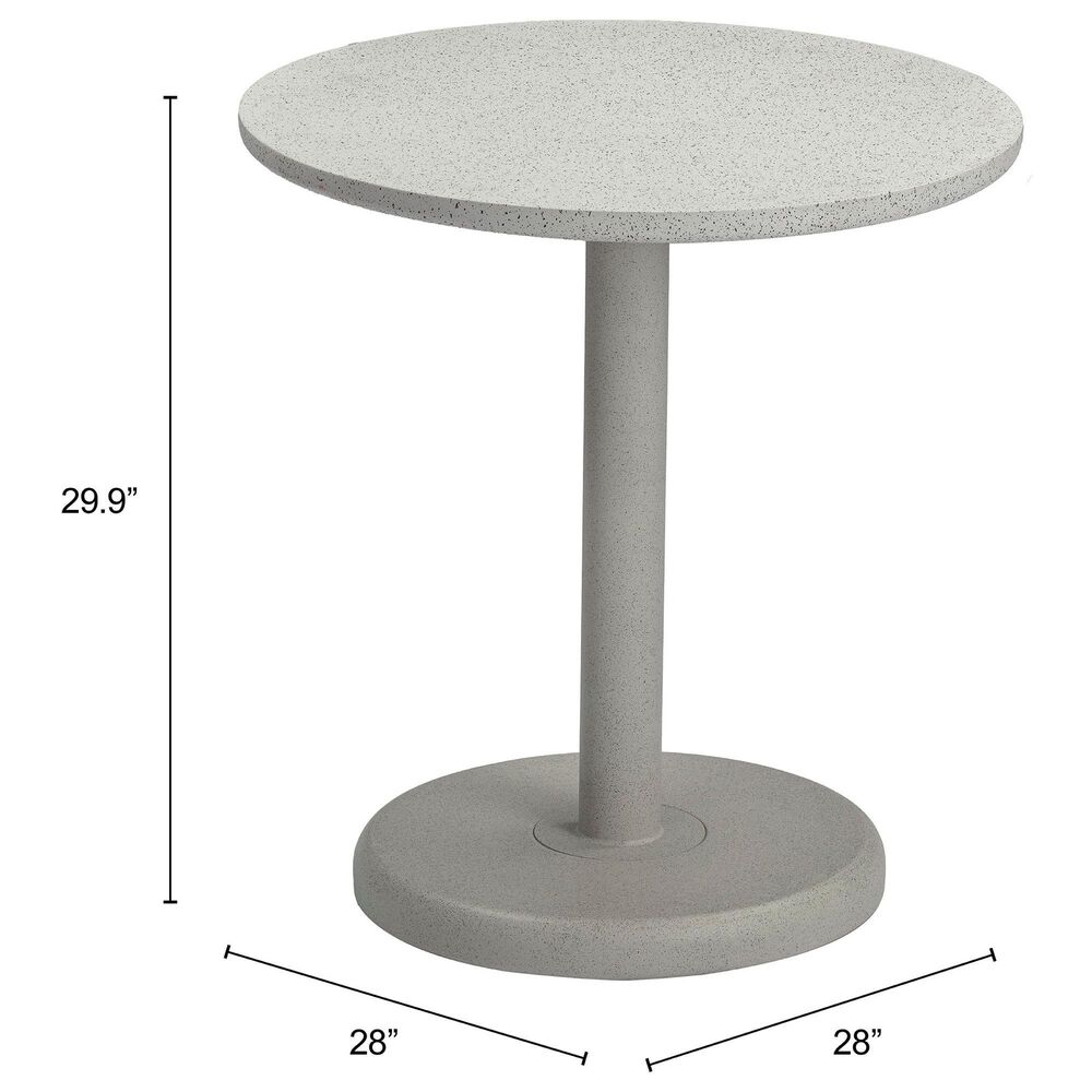 Zuo Modern Liora 28" Round Dining Table in White and Gray - Table Only, , large