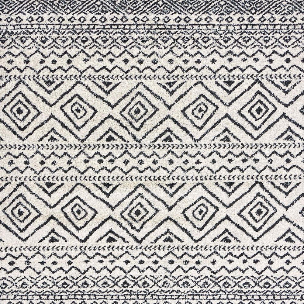 Safavieh Tulum Transitional  6&#39;7&quot; Round Ivory and Black Area Rug, , large