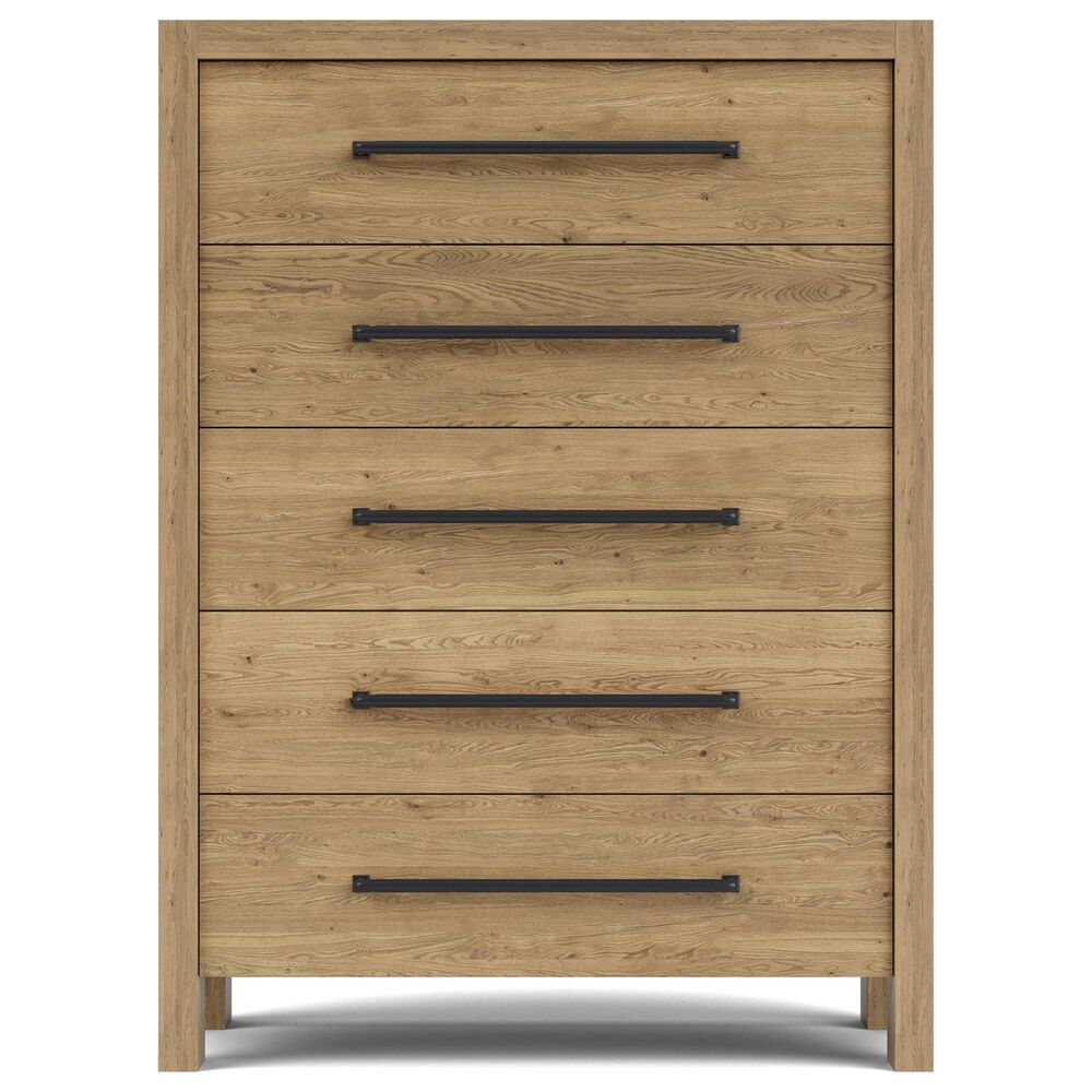 Shannon Hills Davie 5-Piece King Upholstered Bedroom Set in Pale Oak, , large