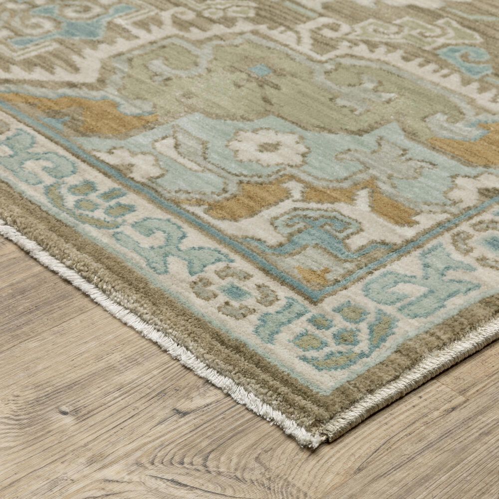 Oriental Weavers Maeve MAE13 Brown and Blue 6&#39;7&quot; x 9&#39;6&quot; Area Rug, , large