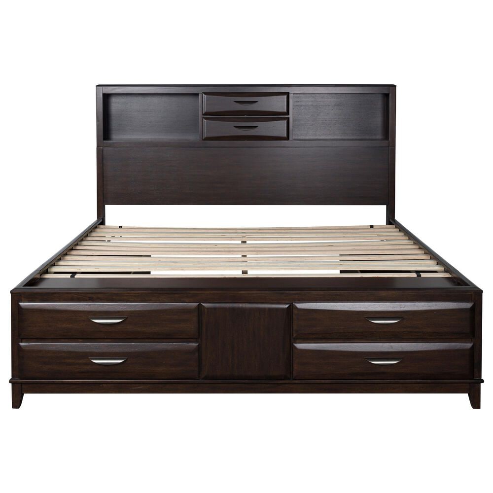 Ashley Vanmore 3-Piece King Storage Bedroom Set in Dark Brown, , large
