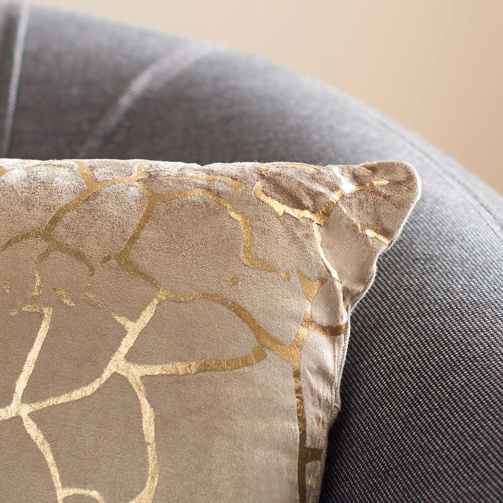 Safavieh Verzla Pillow in Beige and Gold, , large