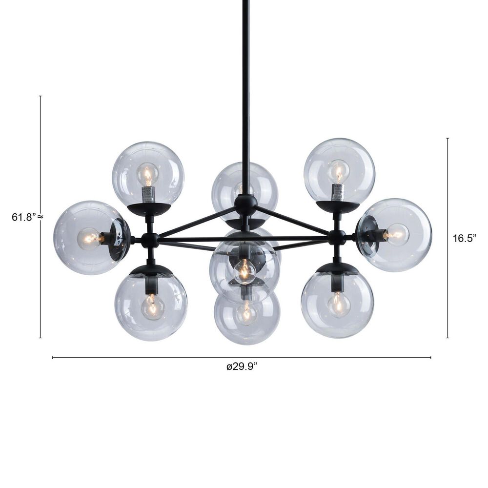 Zuo Modern Belfast Ceiling Lamp in Black, , large
