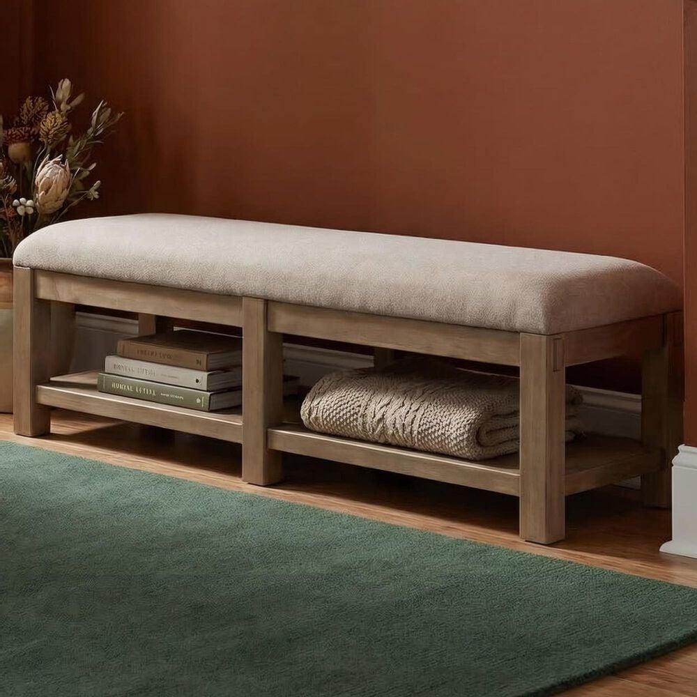 Urban Home Roycroft Upholstered Storage Bench in Gray, , large