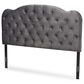Baxton Studio Clovis Full Upholstered Headboard in Grey, , large