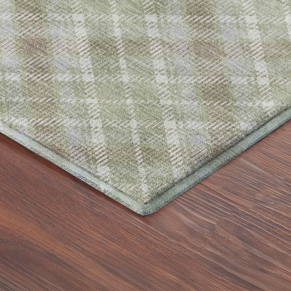 Dalyn Rug Company Soft Essentials Plaid Celery 3' x 5' Indoor/Outdoor Area Rug, , large