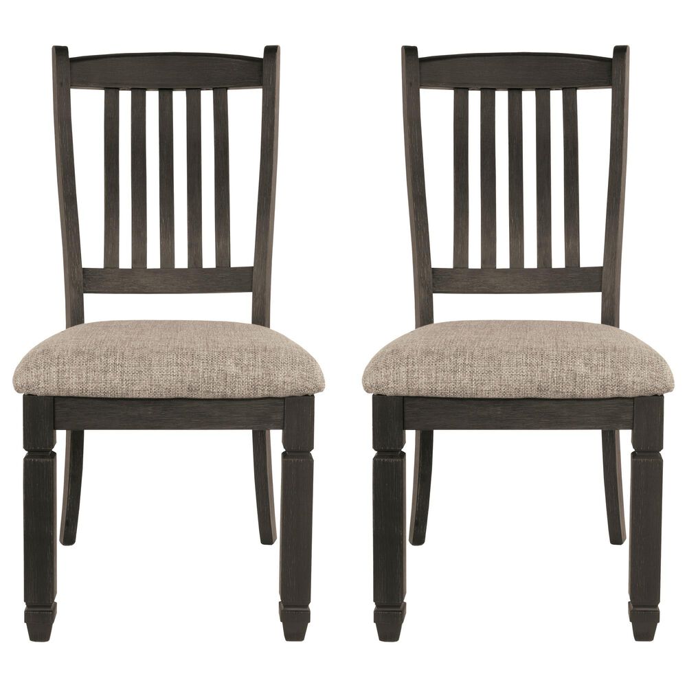 Ashley Tyler Creek Dining Chair Set of 2 in Black and Grayish Brown, , large