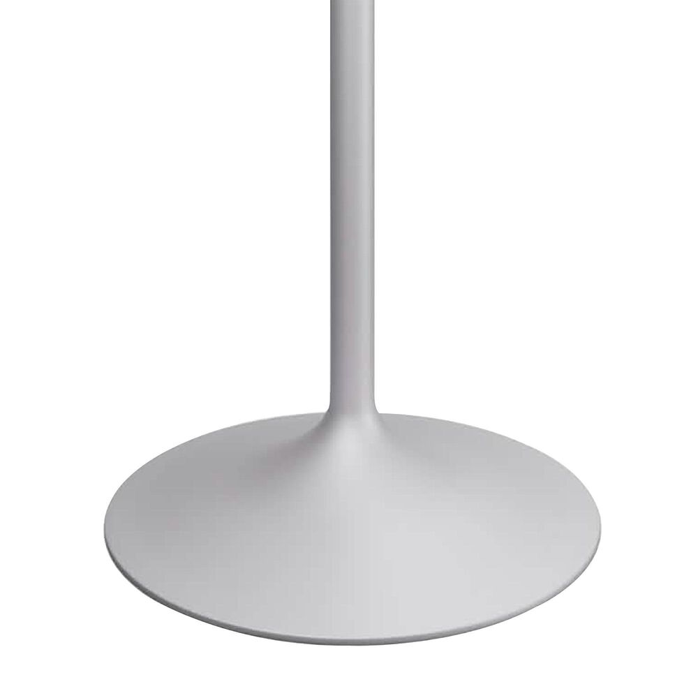 Leisuremod LeisureMod Verve Collection Modern Bar Height Table White Base with 27 Square Marbleized White Laminated  Top, , large