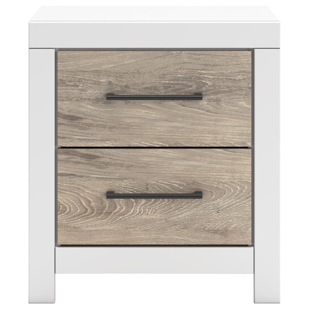 Ashley Charbitt 4-Piece Queen Panel Bedroom Set in Brown and Matte White, , large