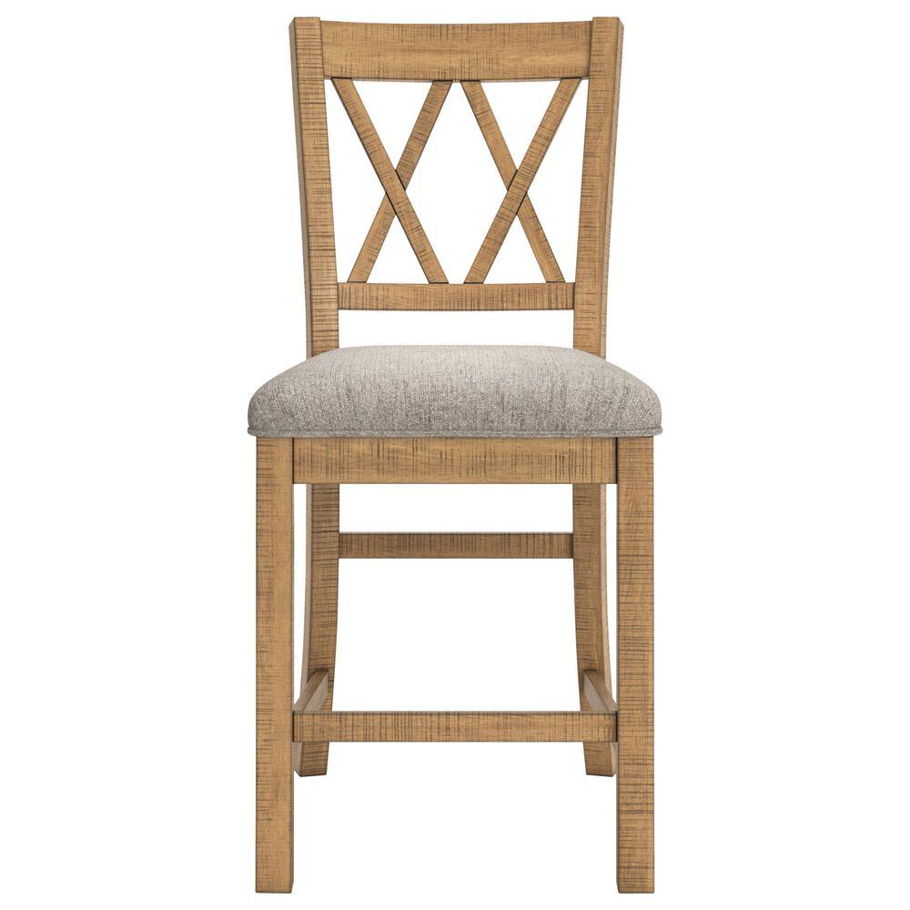 Ashley Havonplane 25.75" Barstool in Light Brown, , large