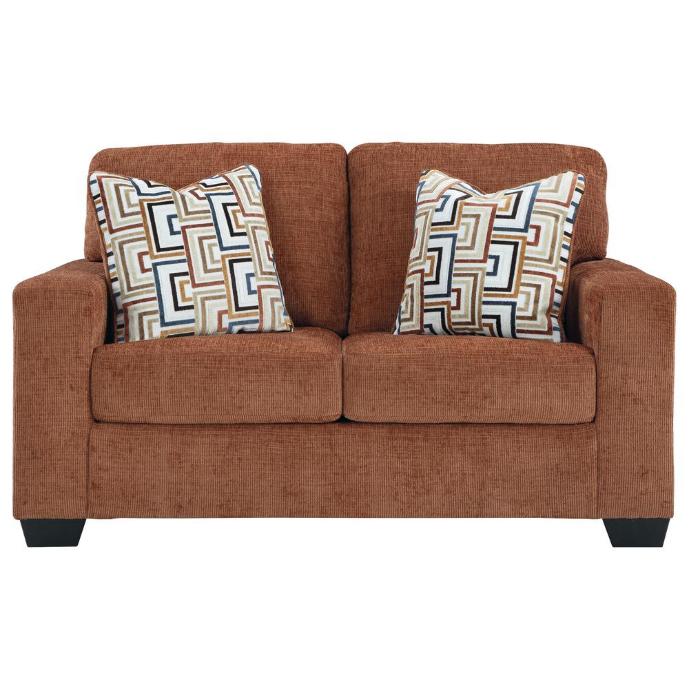 Ashley Aviemore Stationary Sofa and Loveseat Set in Spice, , large