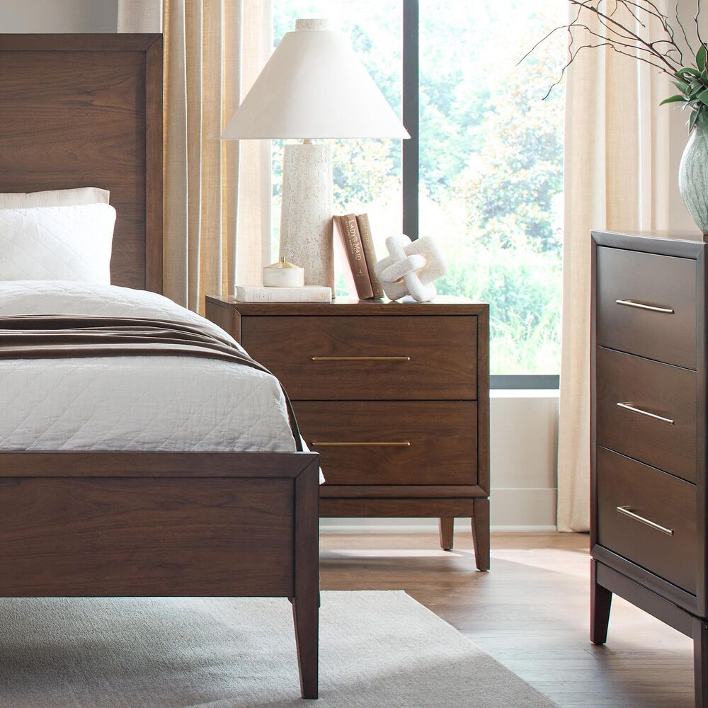 Riva Ridge Jasper 2 Drawer Nightstand in Modern Walnut, , large
