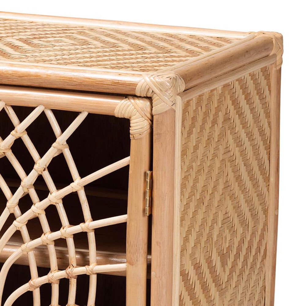 Baxton Studio Danna 2-Shelf Nightstand in Natural Brown, , large