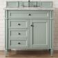 James Martin Vanities Brittany 36" Single Bathroom Vanity in Sage Green with 3 cm Victorian Silver Quartz Top and Rectangular Sink, , large
