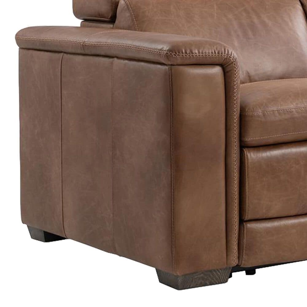 Bernhardt Lioni Power Reclining Sofa with Power Headrest in Brown, , large