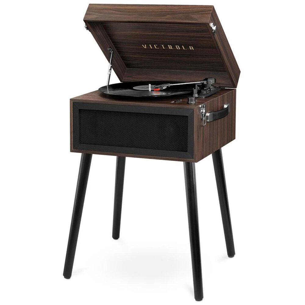 Victrola Bluetooth Record Player Stand with 3-Speed Turntable in Espresso, , large