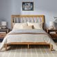 Walker Edison Cama X Spindle Full Platform Bed in Caramel, , large