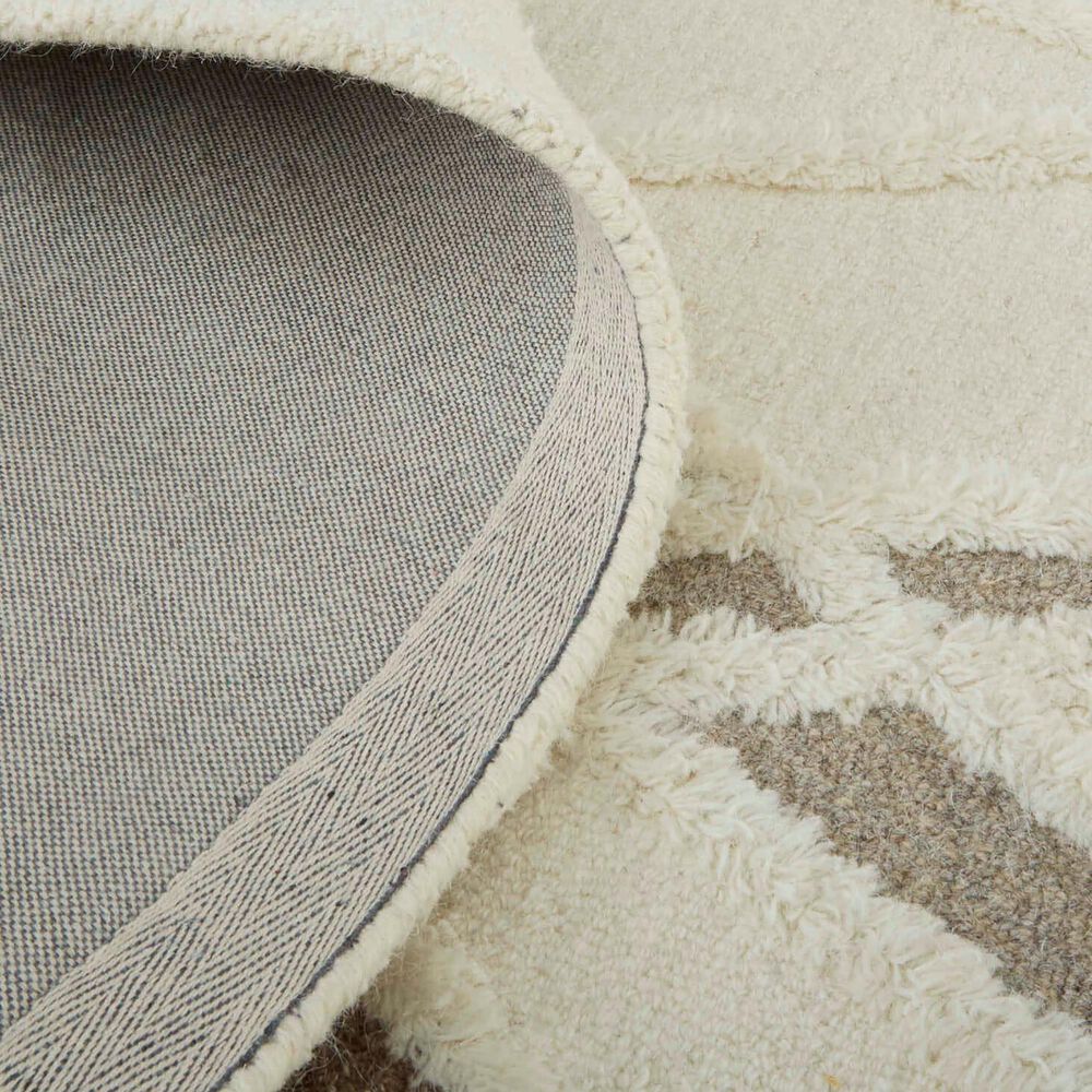 Feizy Anica 4&#39; x 6&#39; Ivory and Brown Area Rug, , large