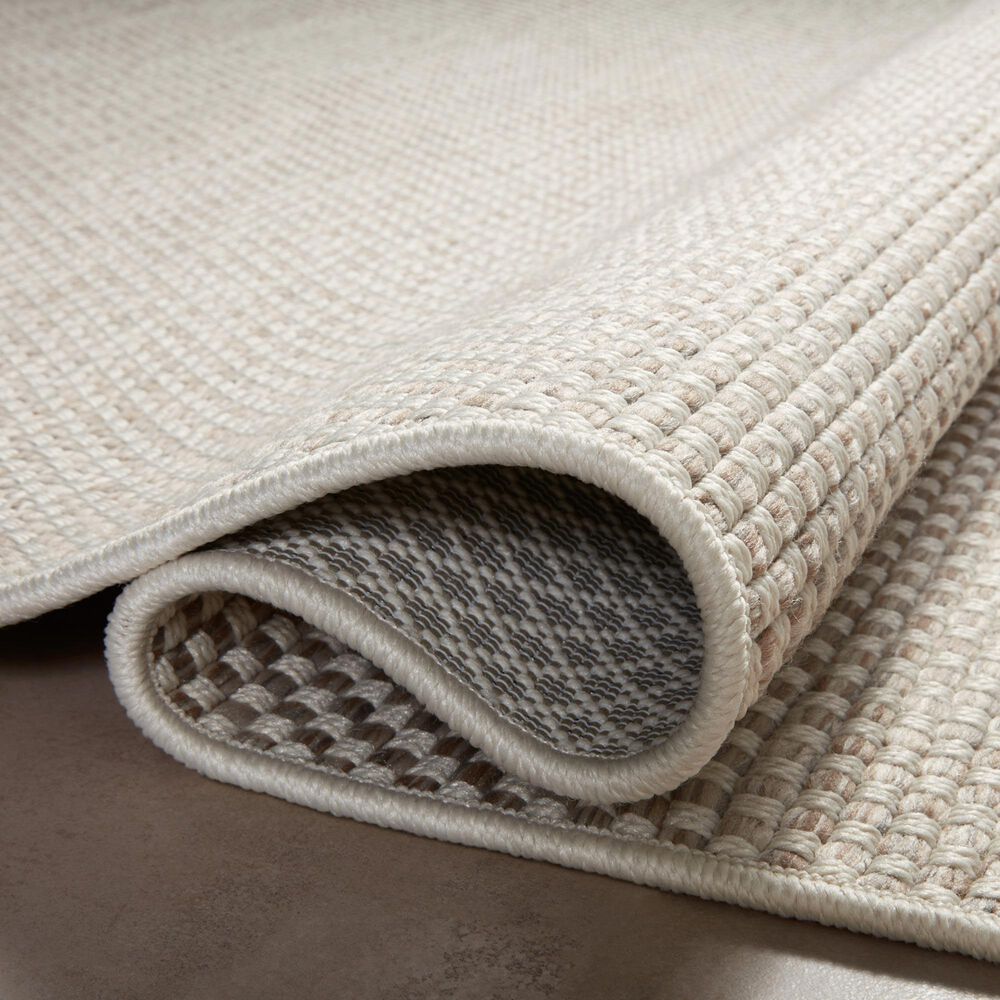 Amber Lewis x Loloi Malibu MAB-05 2&#39;3&quot; x 3&#39;9&quot; Ivory and Dove Indoor/Outdoor Area Rug, , large