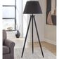 Ashley Orhan Wood Floor Lamp in Black, , large