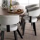 Amisco Boomerang Dining Table in Black Coral and Pinecone, , large