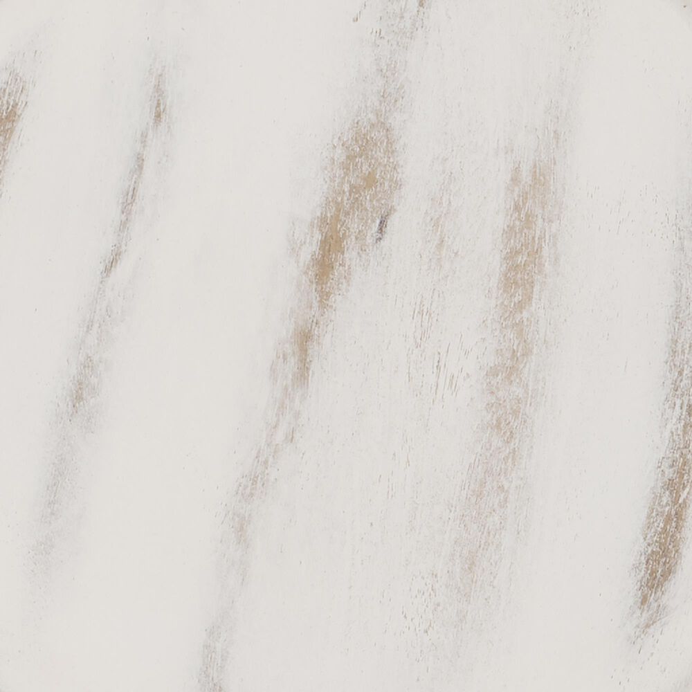 Linon Home Decor Inora Round Side Table in Distressed Antique White, , large