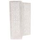 Maple and Jade 3-Panel Folding Screen in White, , large