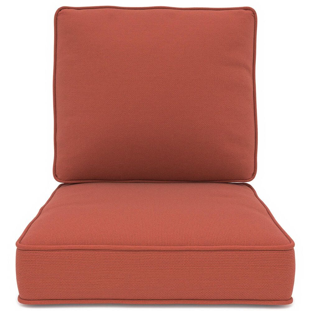 Sunwell Garden 4" Thick Outdoor Seat and Back Cushion Set in Red, , large