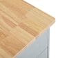 HOMLUX 47" Fluted Kitchen Island with Trash Can Storage Cabinet in Grey, Blue and Natural, , large