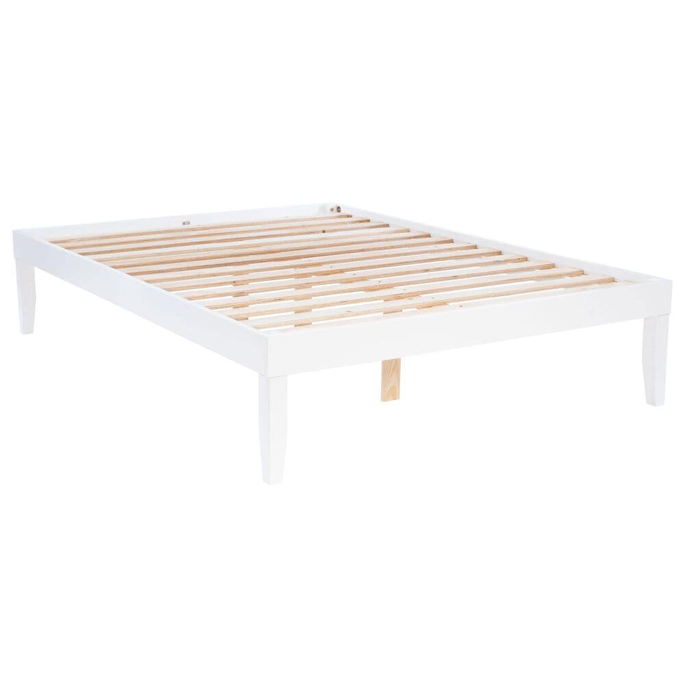 Linon Home Decor Polly Full Platform Bed in Bold White, , large